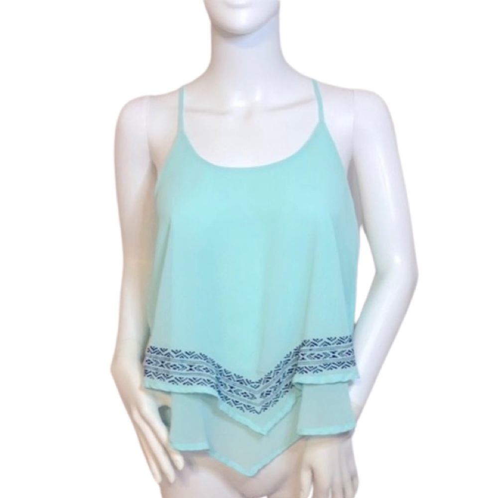 Small High-low Flowy Racerback Tank with Adjustable Straps